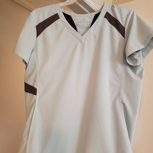 White Cross Fit Scrub Top